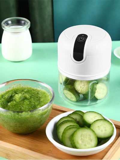 250ml Home Kitchen Appliances Vegetable Meat Electric Mini USB Rechargeable Multifunctional Chopper Garlic Masher Wireless Garlic Beater - Korvel