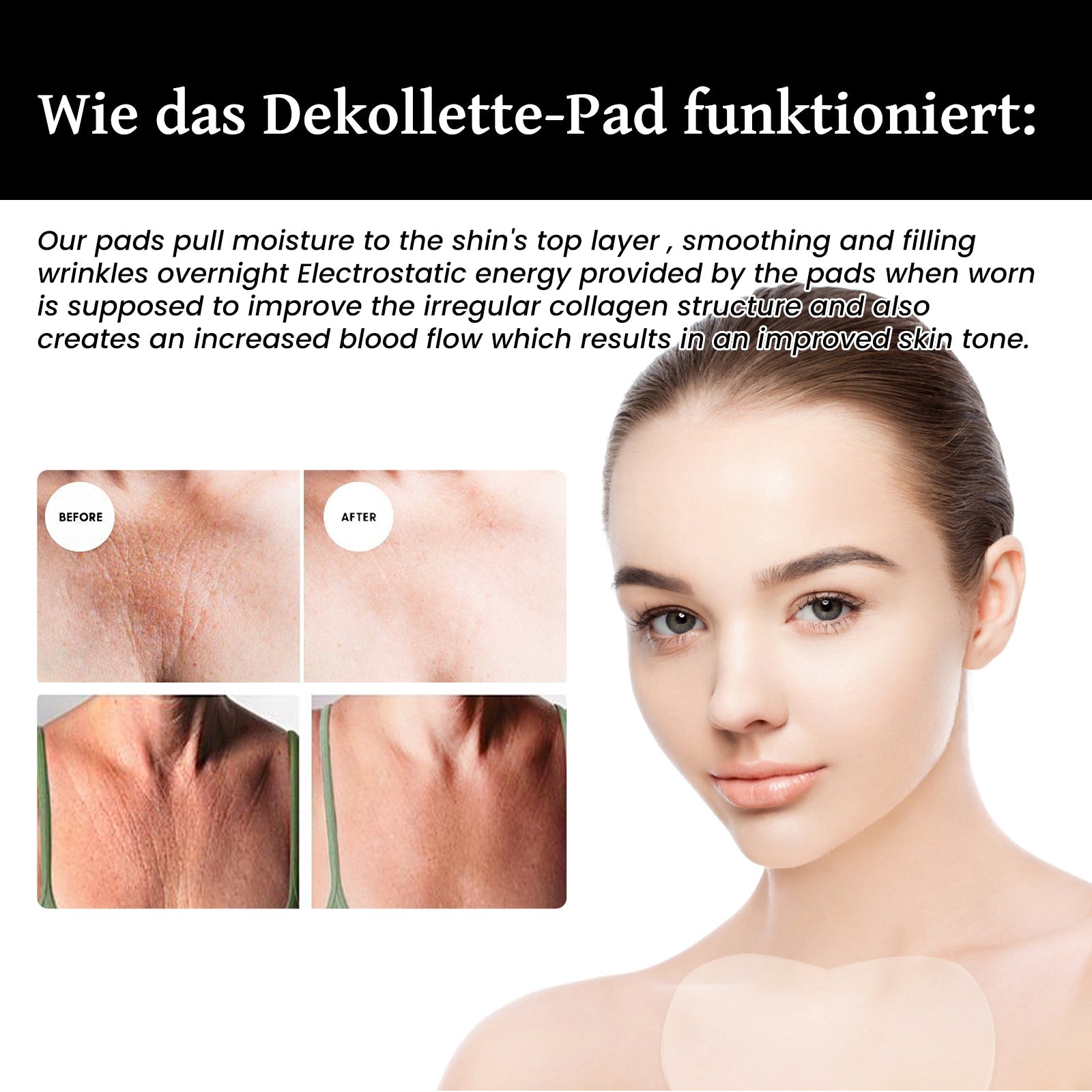 Breast Anti-Wrinkle Patch, Moisturizing And Firming Cleavage Skin Breast Moisturizing Silicone Patch To Reduce Breast Wrinkles - Korvel