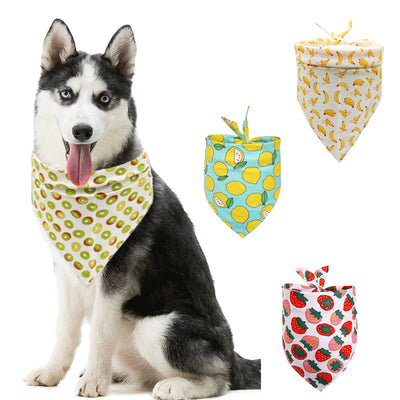 Premium Cotton Fruit Style Dog Bandana