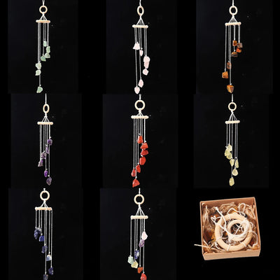 Handmade Natural Crystal Wind Chime Set for Home Decor