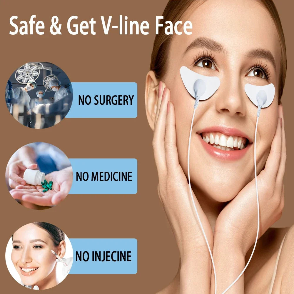 EMS Facial Massager Eye Face Lift Skin Tightening Anti-Wrinkle V-Shaped Face Muscle Stimulator Beauty Device - Korvel