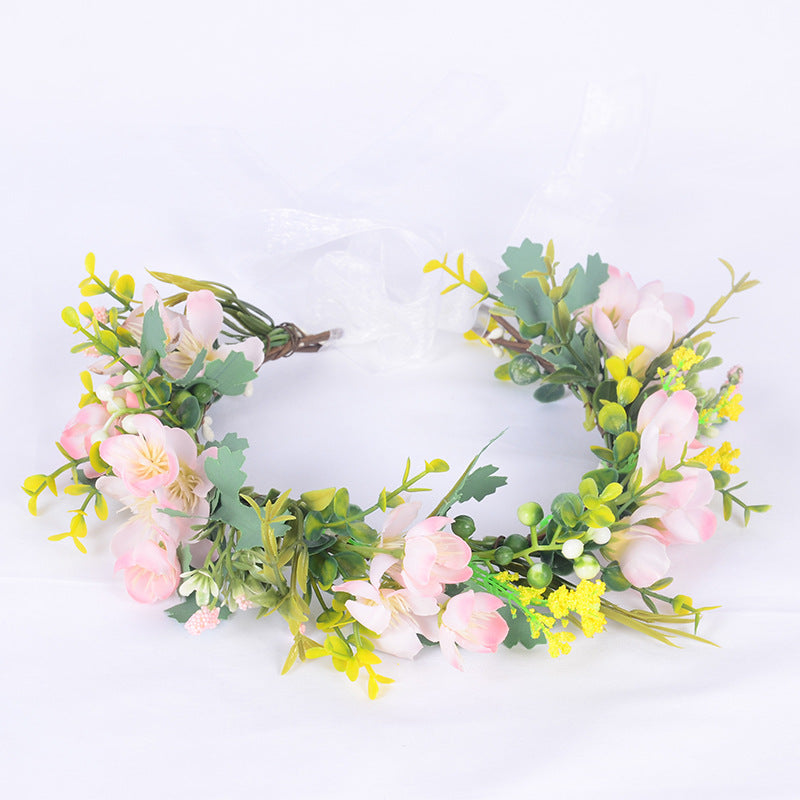 Couronne de Fleurs Élégante pour Mariage et Photographie