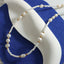 Collier en perles de verre en acier titane