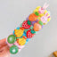 10PCS/Set Rainbow Cartoon Character Fruits Flower Nylon Elastic Hair Bands Women Girl Sweet Rubber Hair Tie Scrunchie Headwear - Korvel