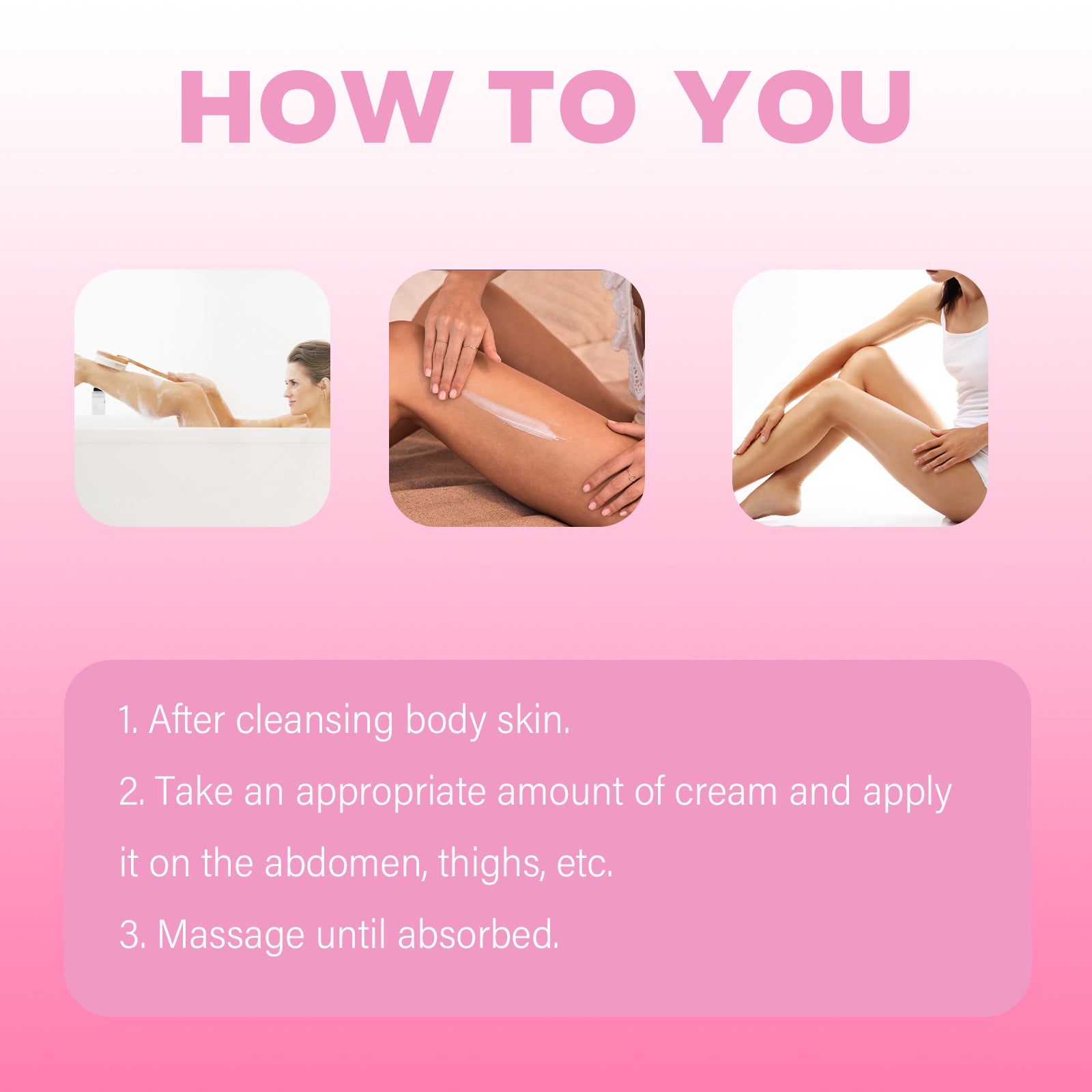 Anti Cellulite Moisturize Cream, Tighten The Thighs, Belly In Shaping Curve Shape Moisturizing Body Cream - Korvel