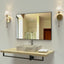 36x24 inch modern black bathroom mirror with aluminum frame decorative wall mirror suitable for living room, bedroom - Korvel
