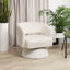 Chaise de baril pivotante en velours élégant pour espaces de vie
