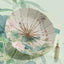 16-rib color rubber & gold aluminum alloy frame: new Chinese retro folding umbrella with sun protection and UV resistance. - Korvel