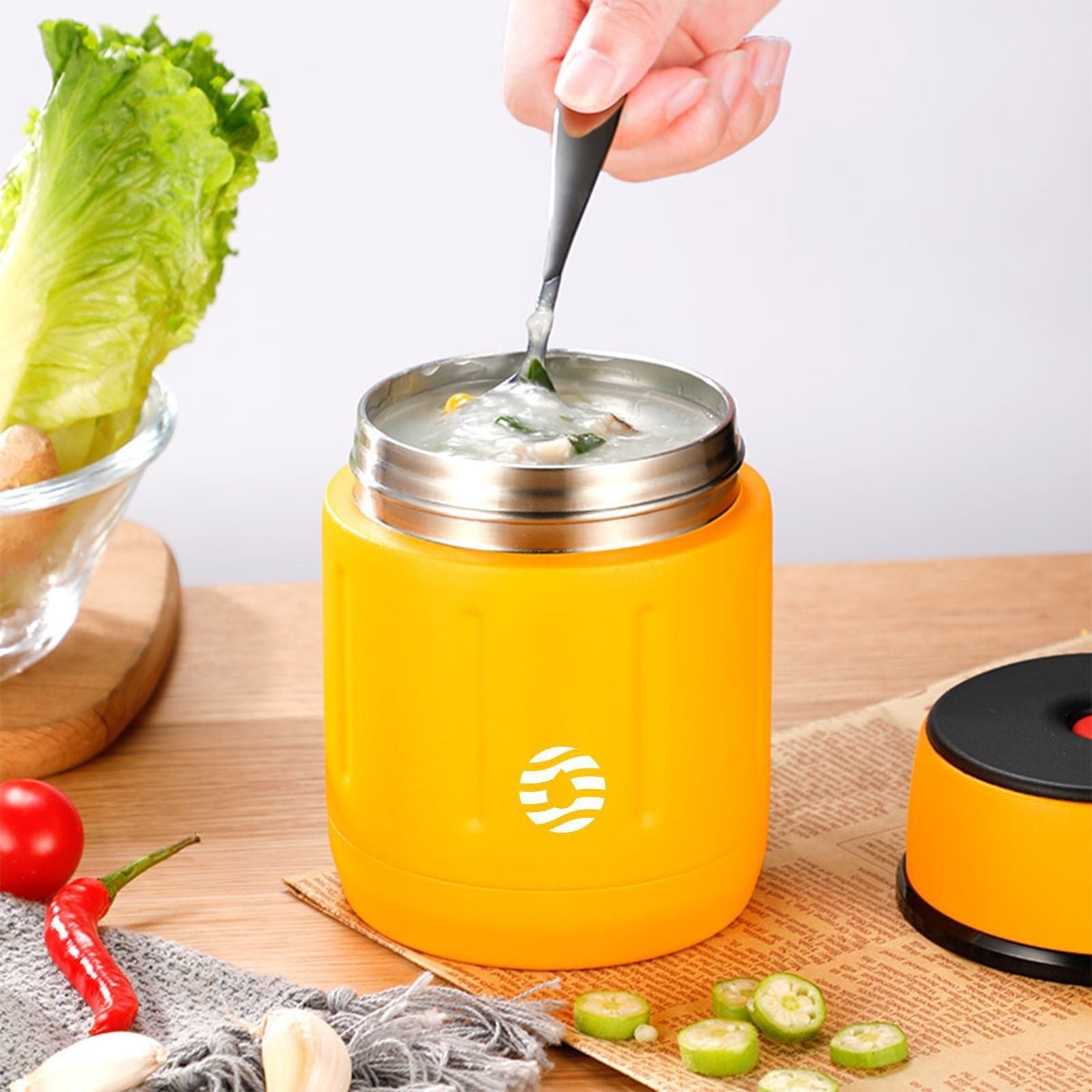 Stewing cup 316 stainless steel insulation barrel home office worker stew porridge stewing cup stewing pot - Korvel