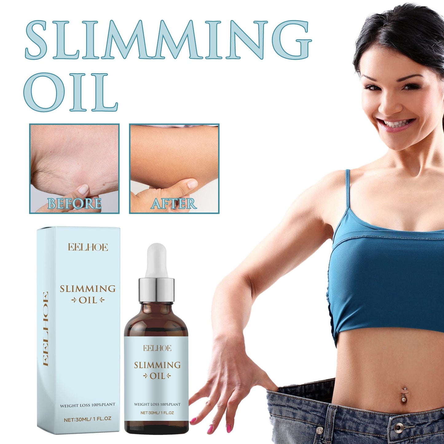 Slimming Oil, Wen Run Smooth The Skin Wrinkles Brighten The Skin Color Model Body Firming Body Muscles - Korvel