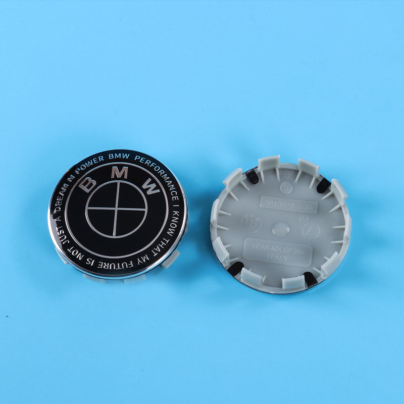 Suitable for BMW front and rear standard wheel hub covers 56/68mm 3 Series 5 Series X1X5X6M logo co branded center cover logo - Korvel