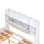 Wood Queen Size Platform Bed with Storage Headboard  Shelves and 4 Drawers  White - Korvel
