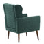 Modern Accent Chair Upholstered Foam Filled Living Room Chairs Comfy Reading Chair Mid Century Modern Chair  (Blackish Green) - Korvel
