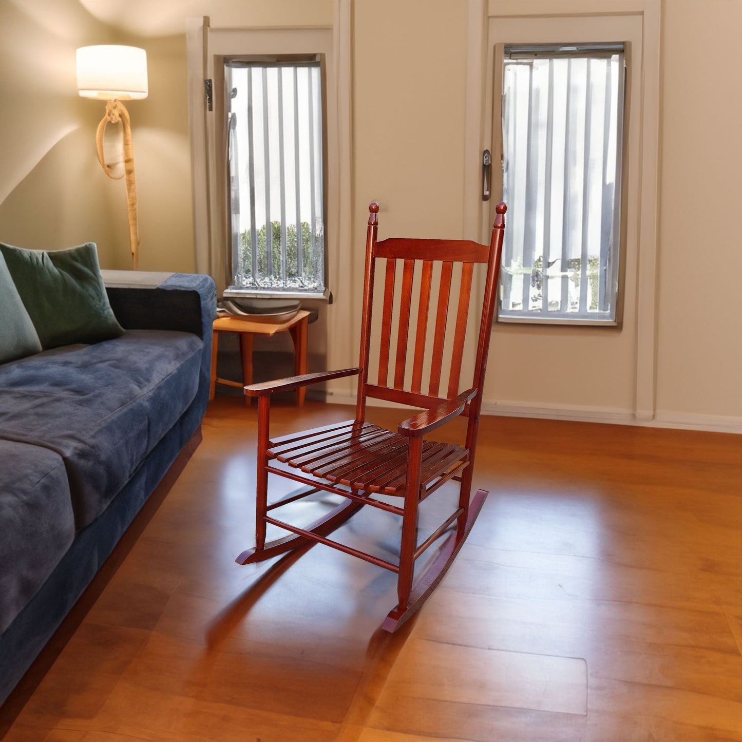 wooden porch rocker chair Brown - Korvel