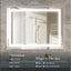 LED Bathroom Mirror 48x 36 Inch with lights, anti-Fog & Dimming Led Bathroom Vanity Mirror - Korvel