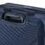 3 Piece Luggage Sets ABS Lightweight Suitcase with Two Hooks, Spinner Wheels, TSA Lock, (20/24/28) Navy - Korvel
