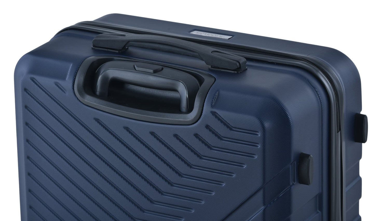 3 Piece Luggage Sets ABS Lightweight Suitcase with Two Hooks, Spinner Wheels, TSA Lock, (20/24/28) Navy - Korvel