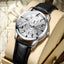 New Men's Watch Student Men's Night Light Waterproof Sports Leather Strap Black Quartz Watch - Korvel