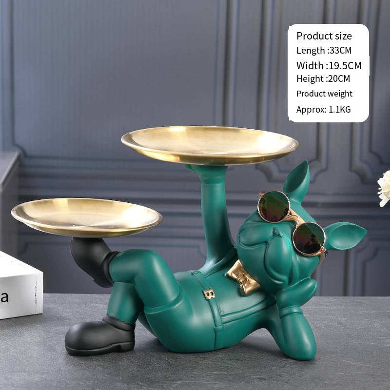 Adorno de Perro de Riqueza Creativa - Almacenamiento de Llaves y Decoración