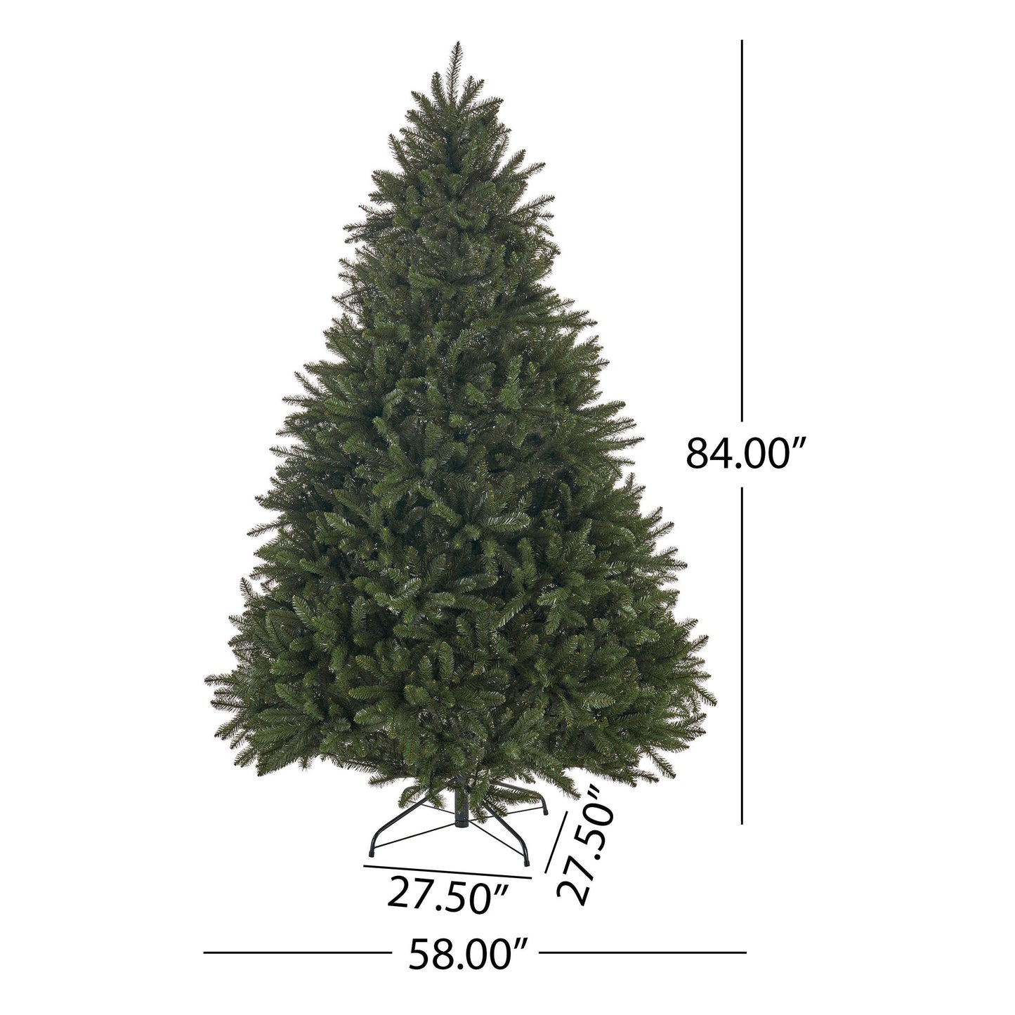 Norway Hinged Christmas Tree - 7 ft with 2231 Tips