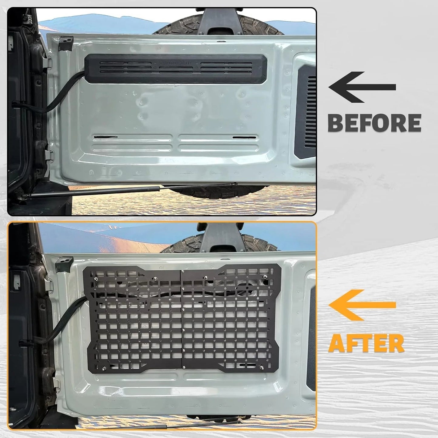 Premium Tailgate Molle Panel for Ford Bronco 2021-2023