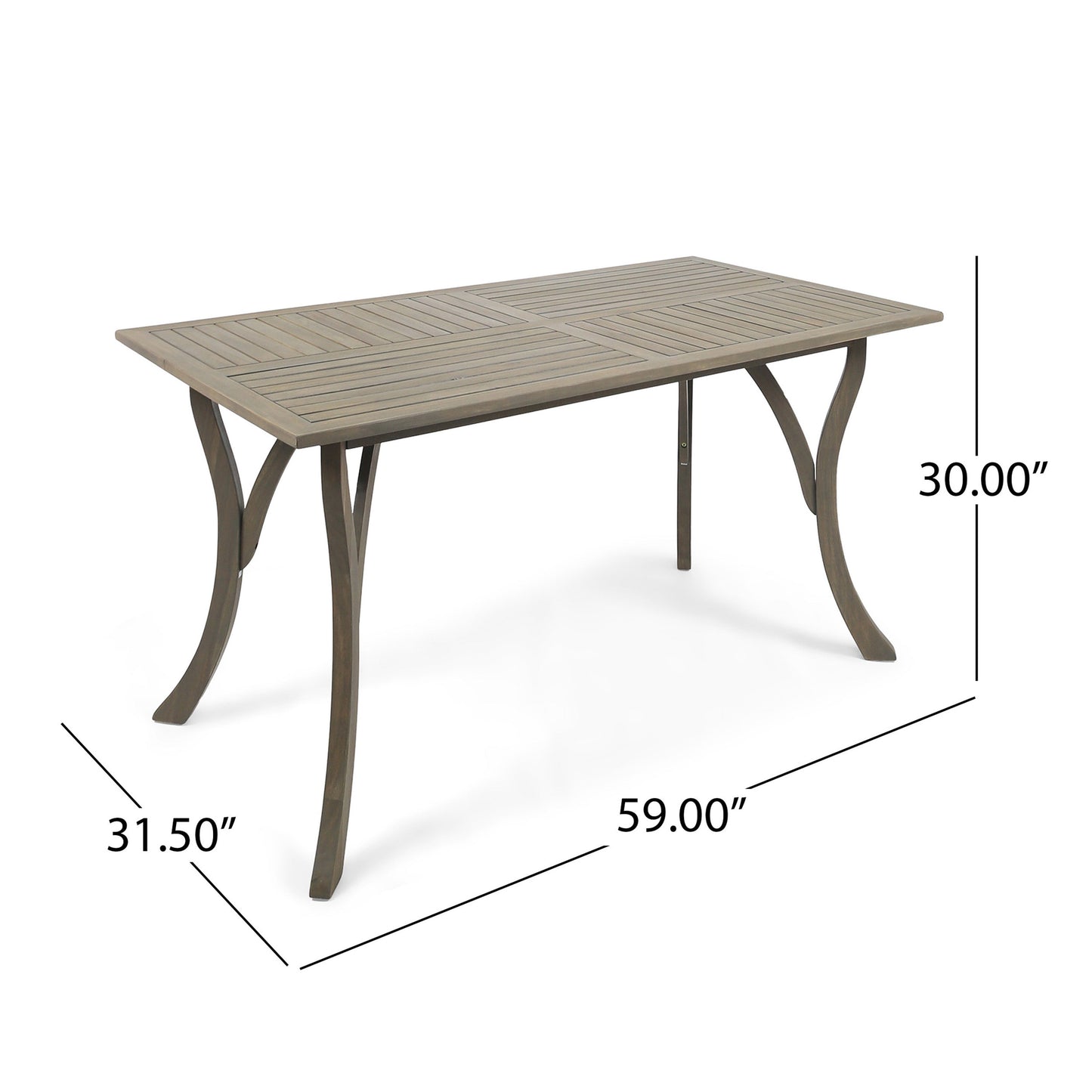 ECTANGULAR WOOD TABLE - Korvel