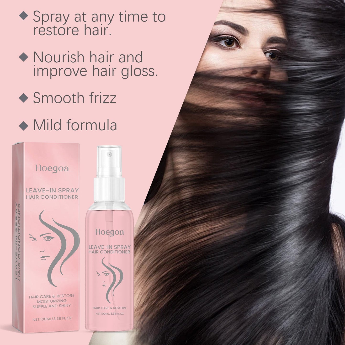 Leave-In Smoothing Repair Spray Leave-In Nourishing Conditioner For Frizzy Smoothing Hair Spray - Korvel