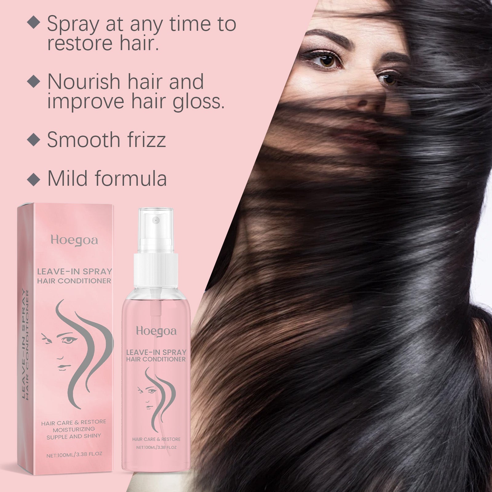 Leave-In Smoothing Repair Spray Leave-In Nourishing Conditioner For Frizzy Smoothing Hair Spray - Korvel