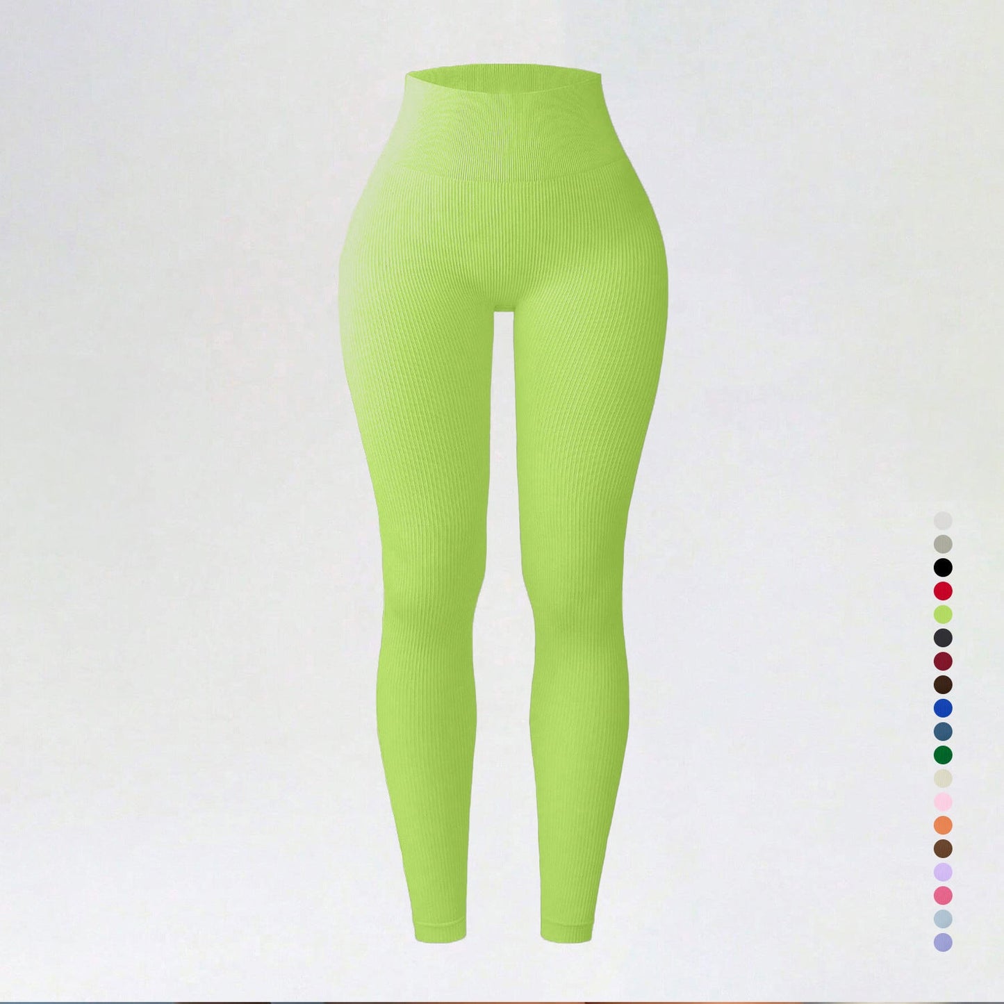 Threaded autumn and winter yoga pants seamless fitness pants high waisted sports yoga clothes leggings - Korvel