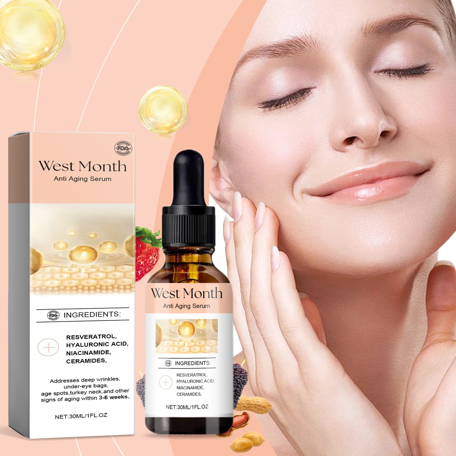 Facial Essence Enhances Skin Elasticity, Hydrates And Moisturizes Facial Moisturizing Skin Care Essence - Korvel