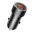 Baseus Dual USB  Charge QC 3.0 Car Charger  Fast Charging Universal 36W Car USB Charger - Korvel