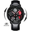 Luxury Men's Stainless Steel Quartz Watch with Unique Design