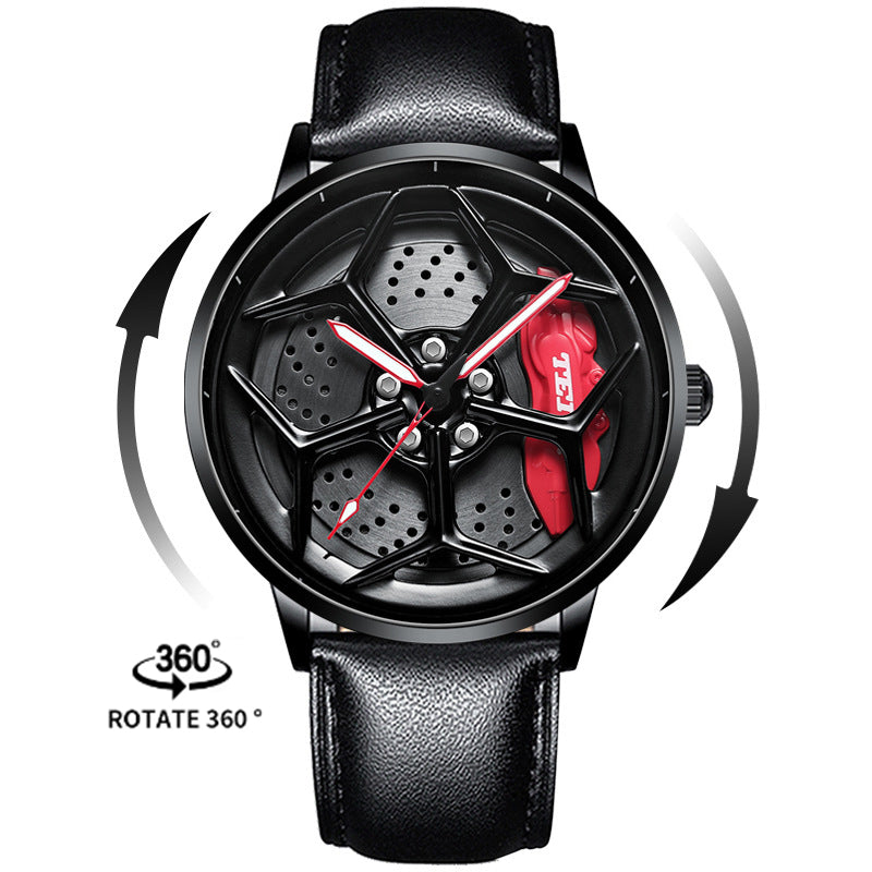 Luxury Men's Stainless Steel Quartz Watch with Unique Design