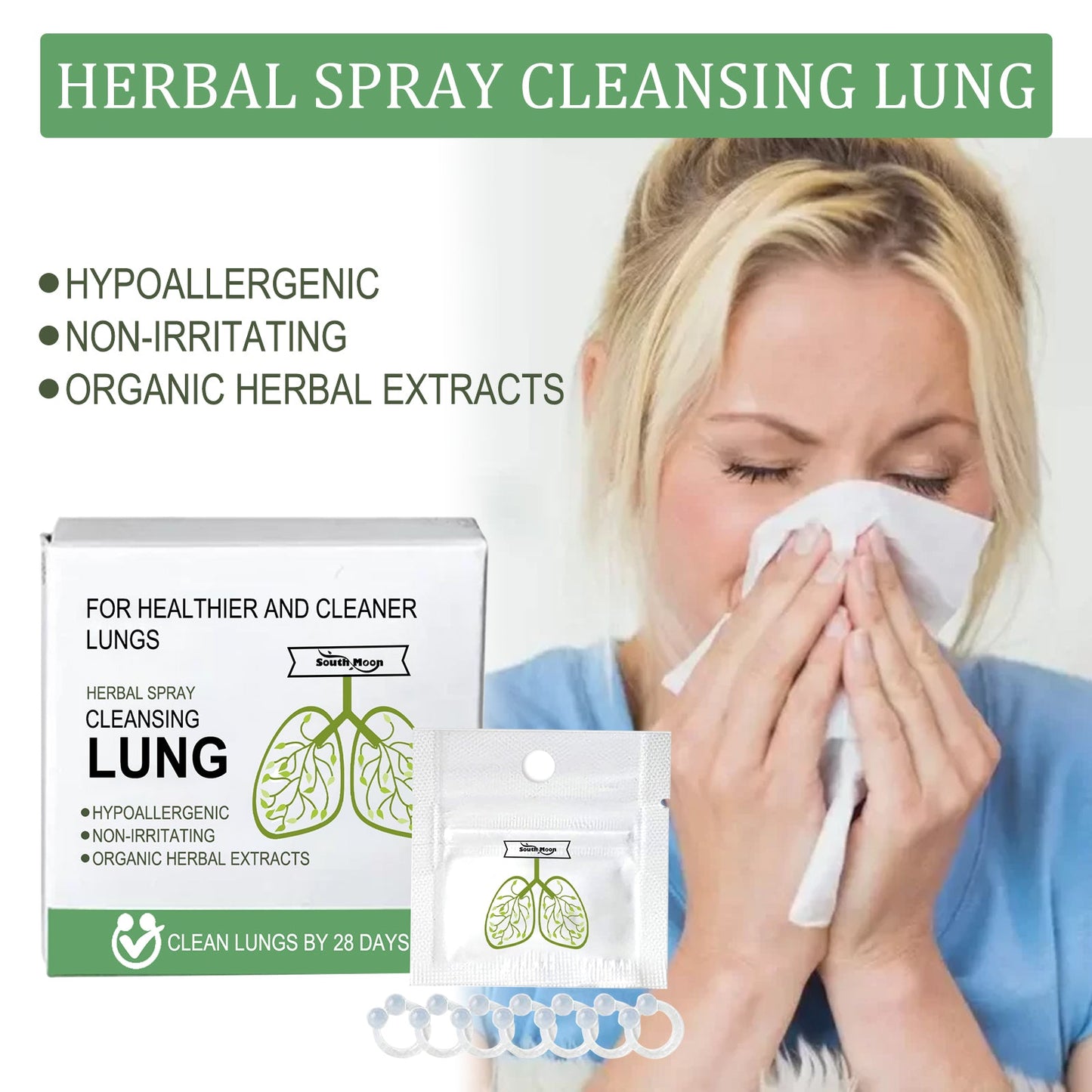 Herbal Spray Cleansing Lung, Nasal Clean Relief And Repair Nasal Discomfort Nasal Cleaning Body Care Nose Ring - Korvel