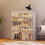 Portable Shoe cabinet Living Room,Stackable Storage Organizer Cabinet with Doors and Shelves,Shoe Box for Closet - Korvel