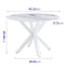 Table à manger médiévale blanche de 42,1" pour 4-6 personnes