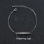 Stainless steel personalized engraved three color curved bracelet simple and personalized women's bracelet - Korvel