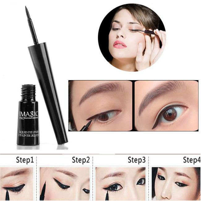 IMAGIC 1PCS Pro Eyeliner Waterproof Liquid Type Makeup Eye Liner Nature Long Lasting - Korvel