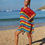 Cutout Striped Cover-Up with Tassel - Korvel