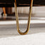 Ivory White Storage Ottoman Bench with Gold Legs
