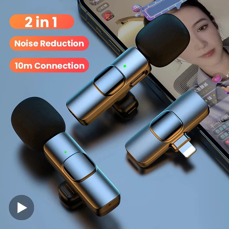 Buttonhole Lavalier Wireless Lapel Microphone Bluetooth Mini Mic For Phone PC Cell Mobile Small Micro Tiny Tie Mike Mikrofon USB - Korvel