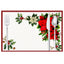 Christmas Red Flower Meal Mat Flower Pinecone Printed Table Mat Holiday Table Insulation Mat - Korvel