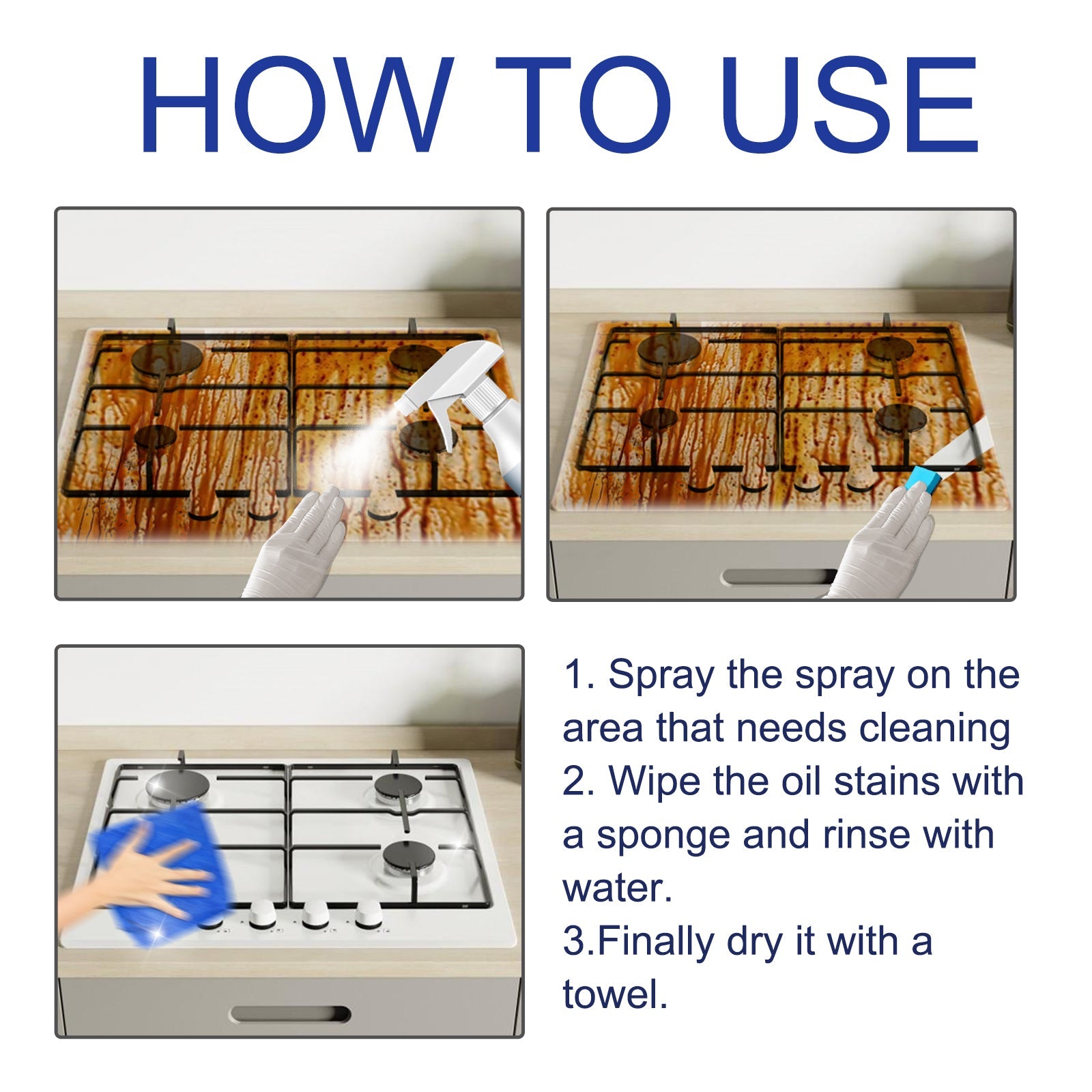 Protective Kitchen Cleaner, Range Hood Kitchenware Heavy Oil Cleaning Strong Decontamination - Korvel