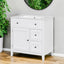 30" Bathroom Vanity with Sink Top, Bathroom Vanity Cabinet with Door and Two Drawers, Solid Wood Frame, One Package, White - Korvel