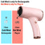 2600mAh Cordless Anion Blow Dryer Portable Hair Dryer 40/500W USB Rechargeable Powerful 2 Gears for Household Travel Salon - Korvel