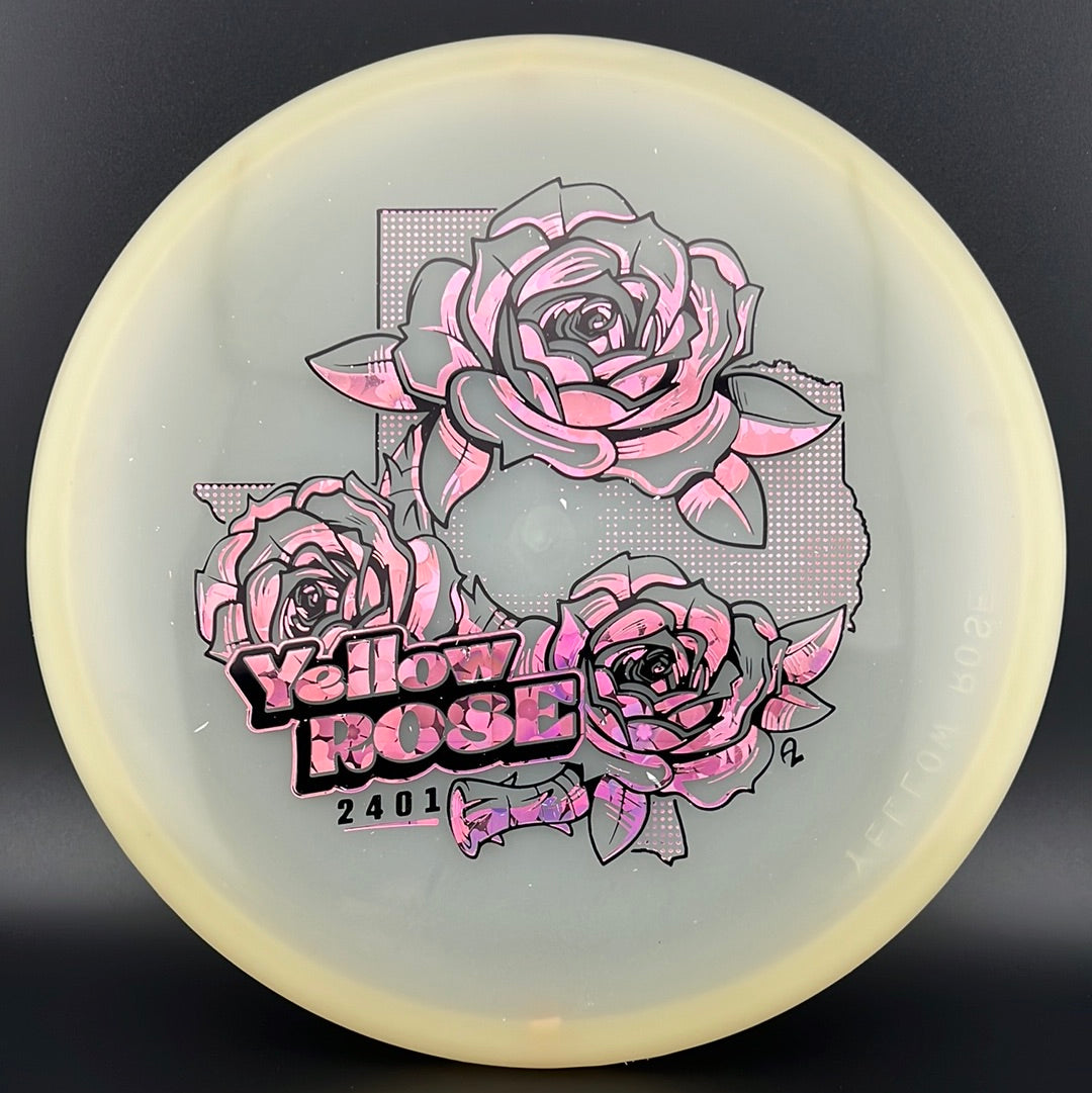 Bravo Glow Rose Jaune - Putter Disc Golf Première Édition
