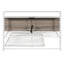 Full Size Metal Platform Bed Frame with Trundle, USB Ports and Slat Support No Box Spring Needed White - Korvel