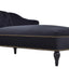 58-Inch Velvet Lounge Chair with Nailhead Trim