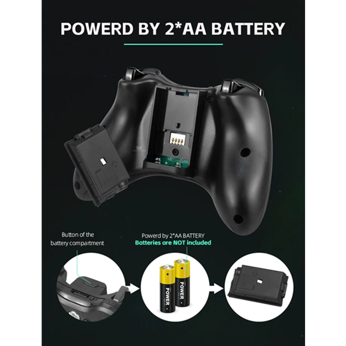 Wireless Dual Vibration Controller for Xbox 360 & PC