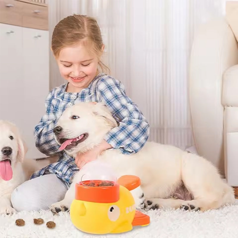 Intelligent Cartoon Dog Automatic Feeder: Large Capacity, Anti - slip, Doubles as Toy & Feeding Utensil - Korvel